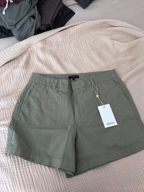 Quince green shorts